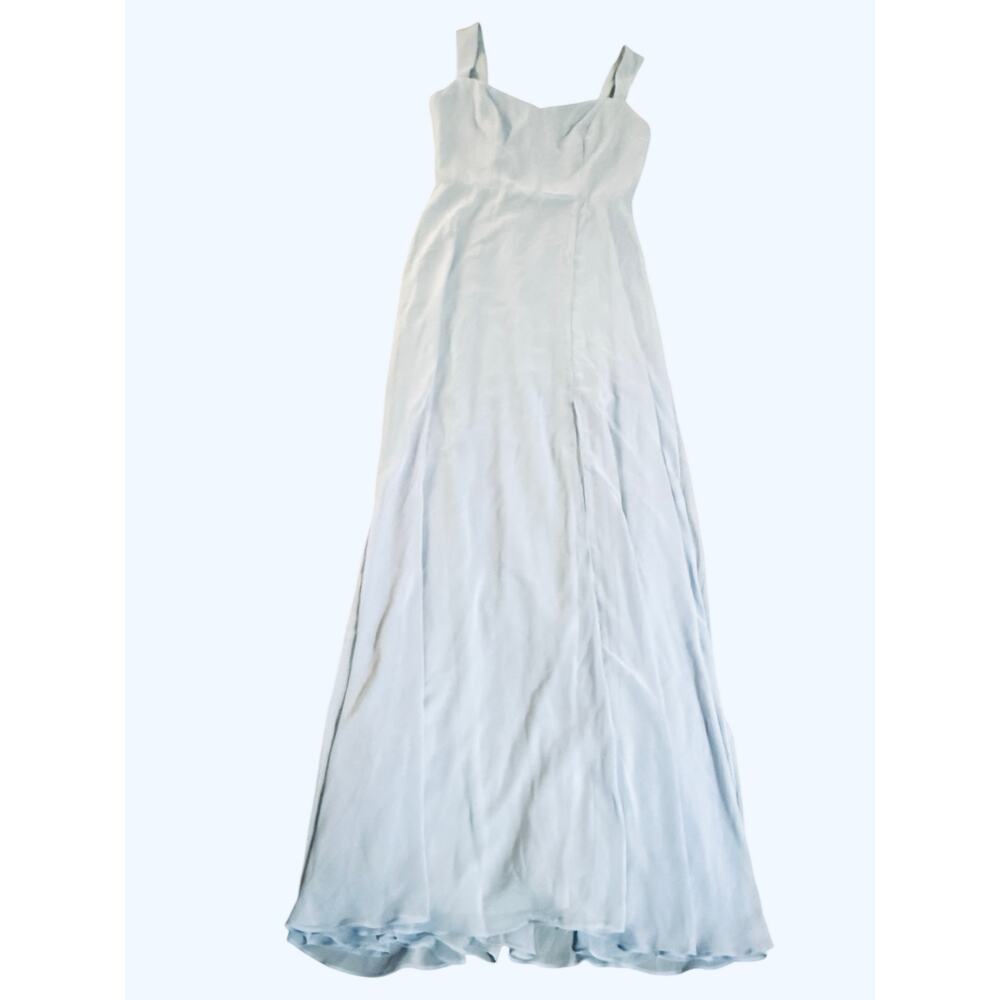 NWT After Six CONTOURED WIDE STRAP SWEETHEART MAXI DRESS IN SKY BLUE SZ 8R - Picture 3 of 11